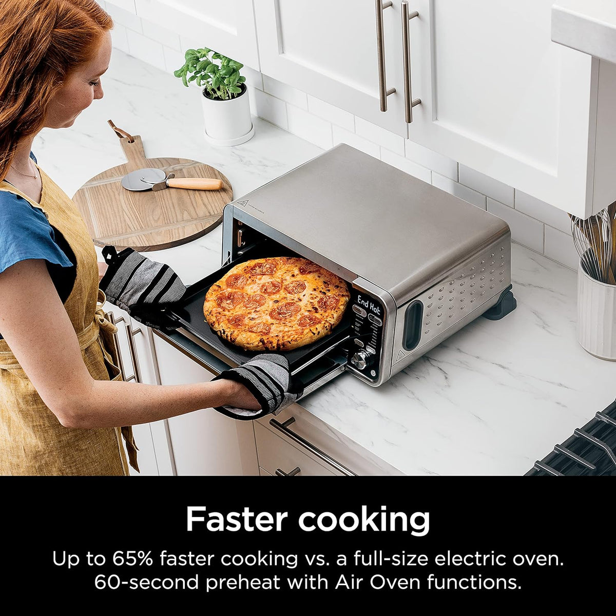 13-in-1 Air Fry Countertop Oven with Air Fry Basket, SearPlate, Wire Rack & Crumb Tray, Silver G433