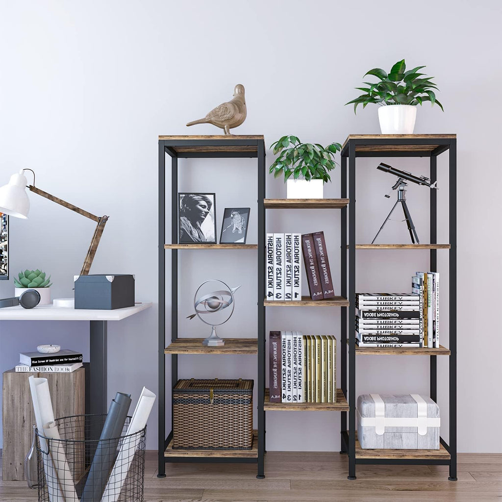 4 Tier Wood and Metal Bookshelf J521078