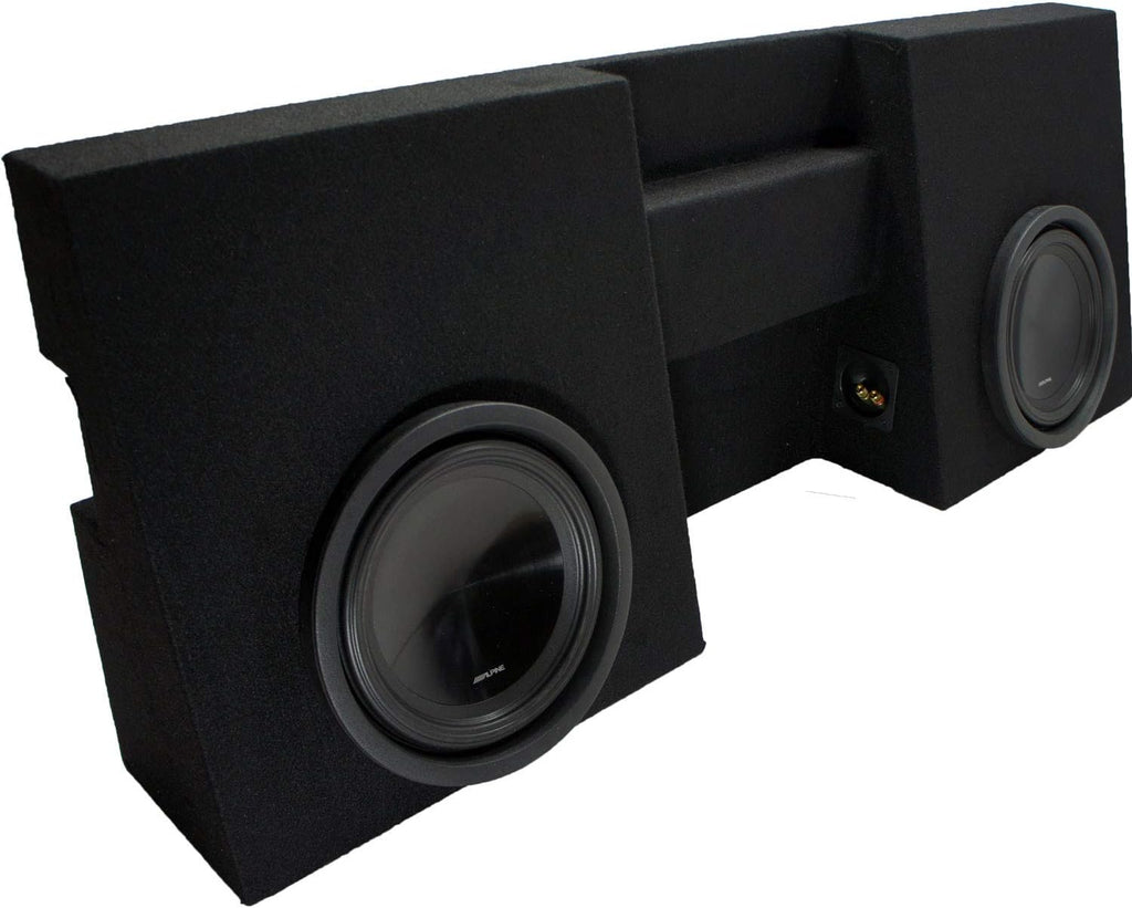 Compatible with 2005-2015 Toyota Tacoma Double Cab Truck Dual 10 Subwoofer Box Enclosure N129137