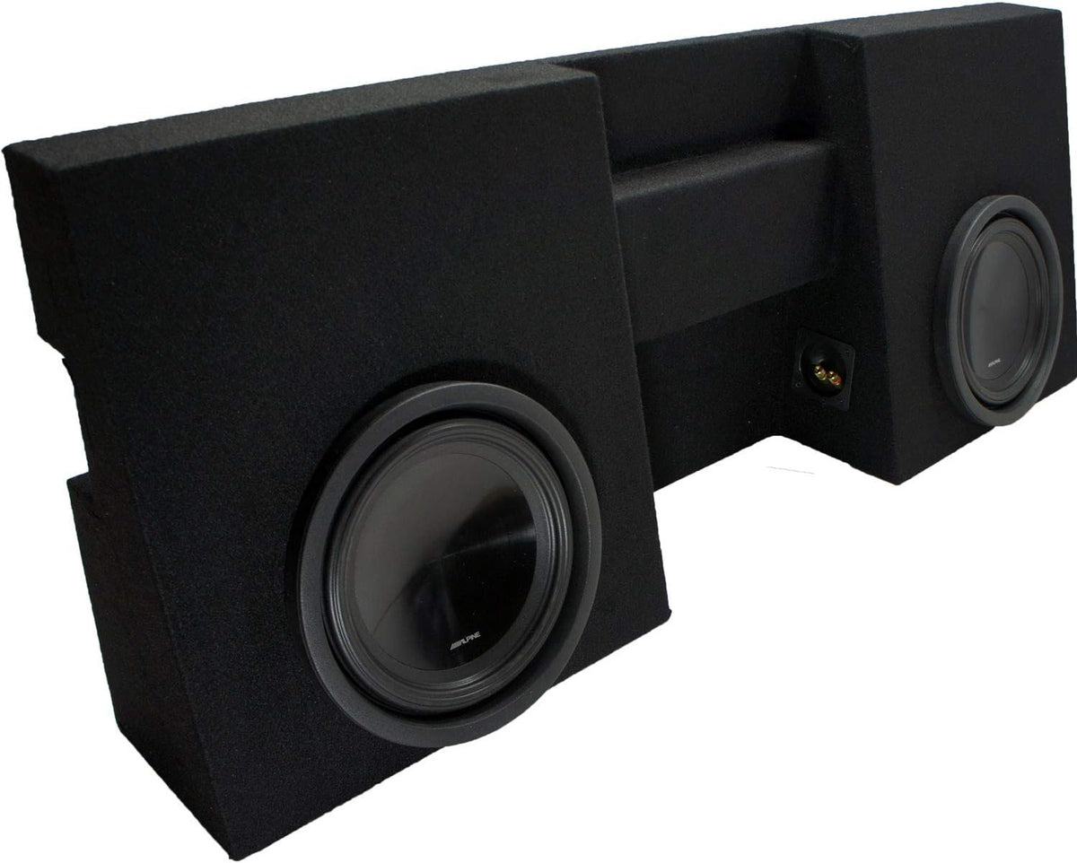 Compatible with 2005-2015 Toyota Tacoma Double Cab Truck Dual 10 Subwoofer Box Enclosure N129137
