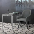 25.5x22 Swivel Armchair Smoke Gray Faux Leather M742178