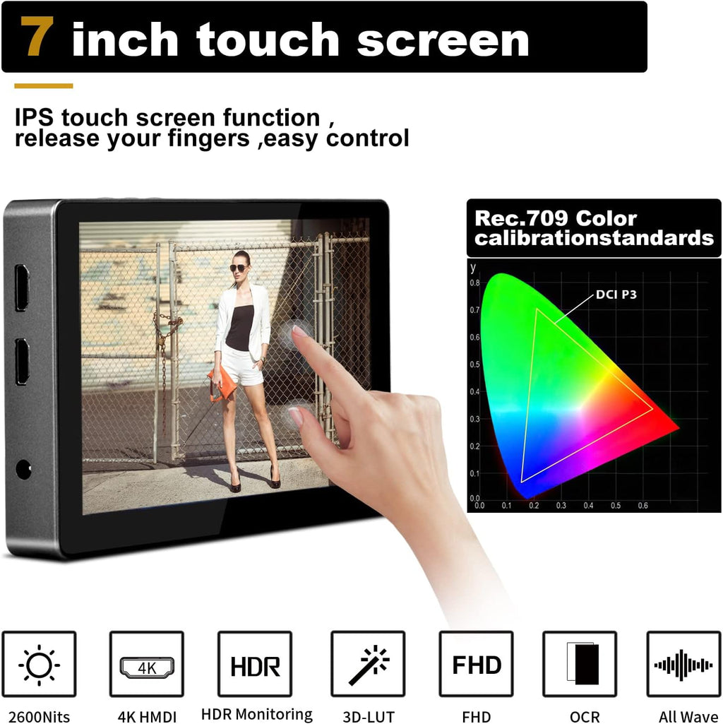 7 inch Touch Screen Camera Field Monitor Y97926