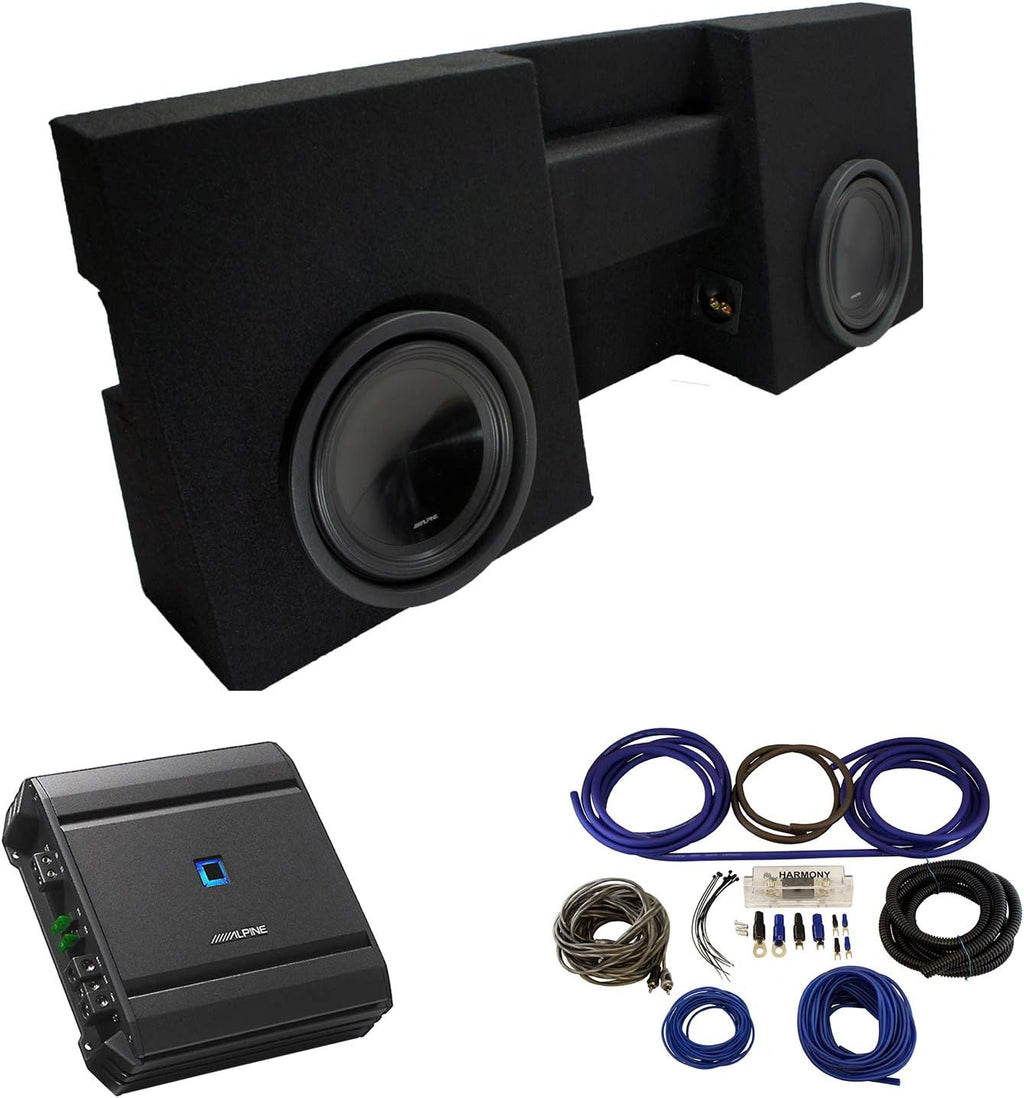 Compatible with 2005-2015 Toyota Tacoma Double Cab Truck Dual 10 Subwoofer Box Enclosure N129137