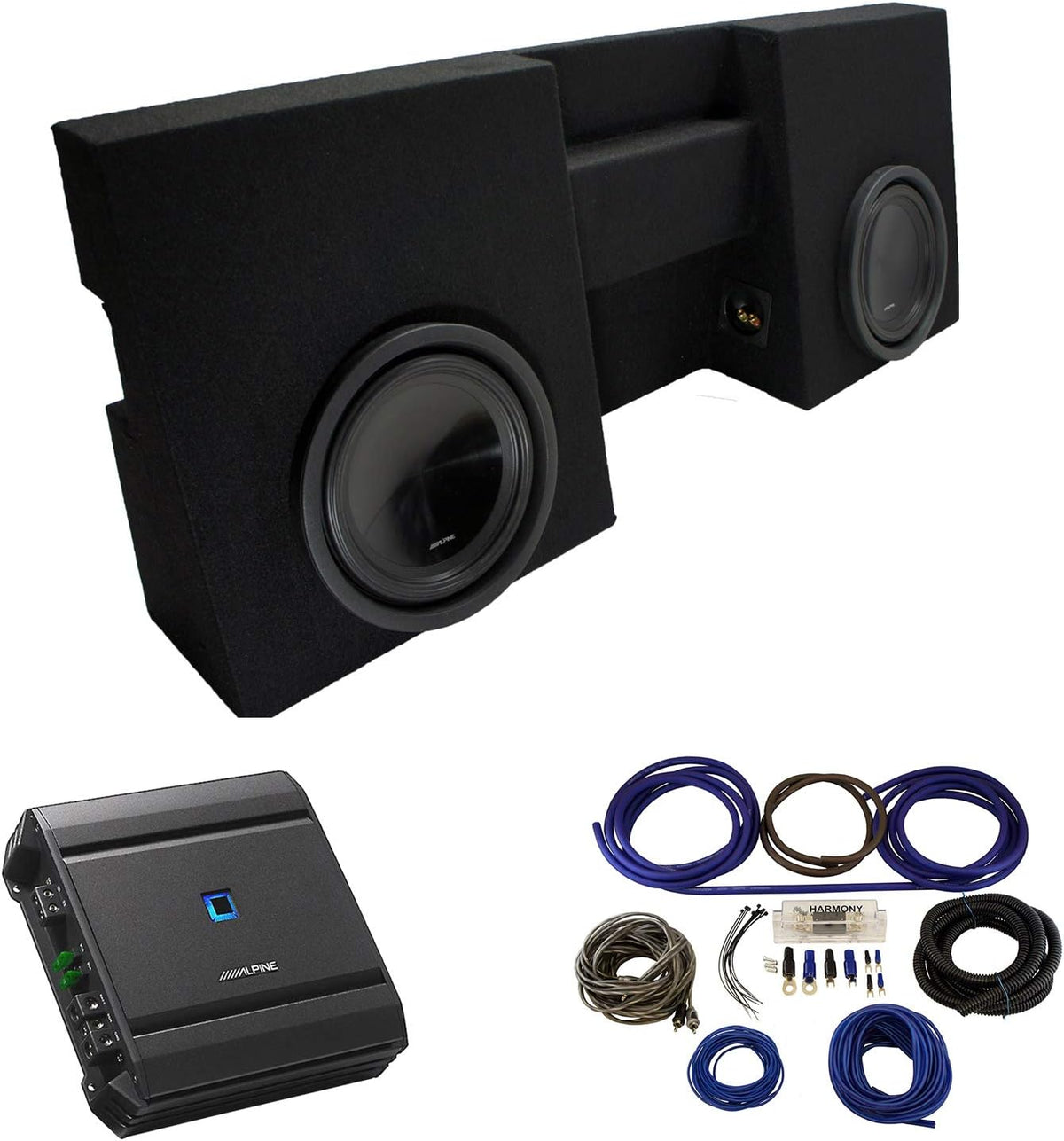 Compatible with 2005-2015 Toyota Tacoma Double Cab Truck Dual 10 Subwoofer Box Enclosure N129137