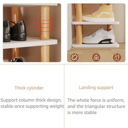 8 Tiers Vertical Shoe Rack with Sturdy Frame A9882