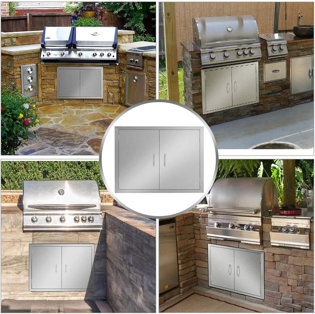 Stainless Steel Double Wall Outdoor Kitchen Doors 31W x 24H Inch C422104