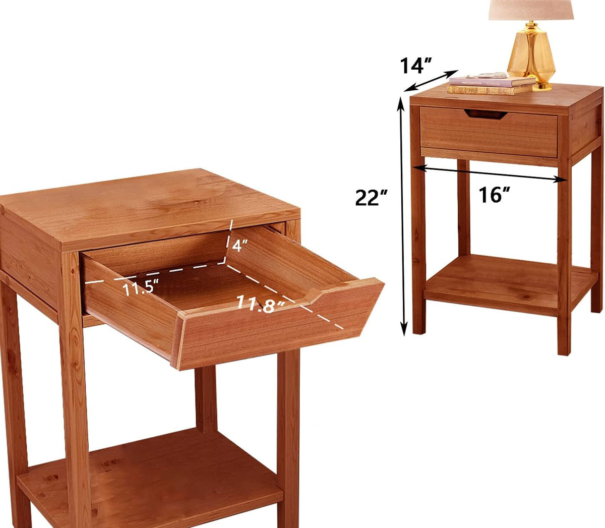 Nightstand with Drawers W9767
