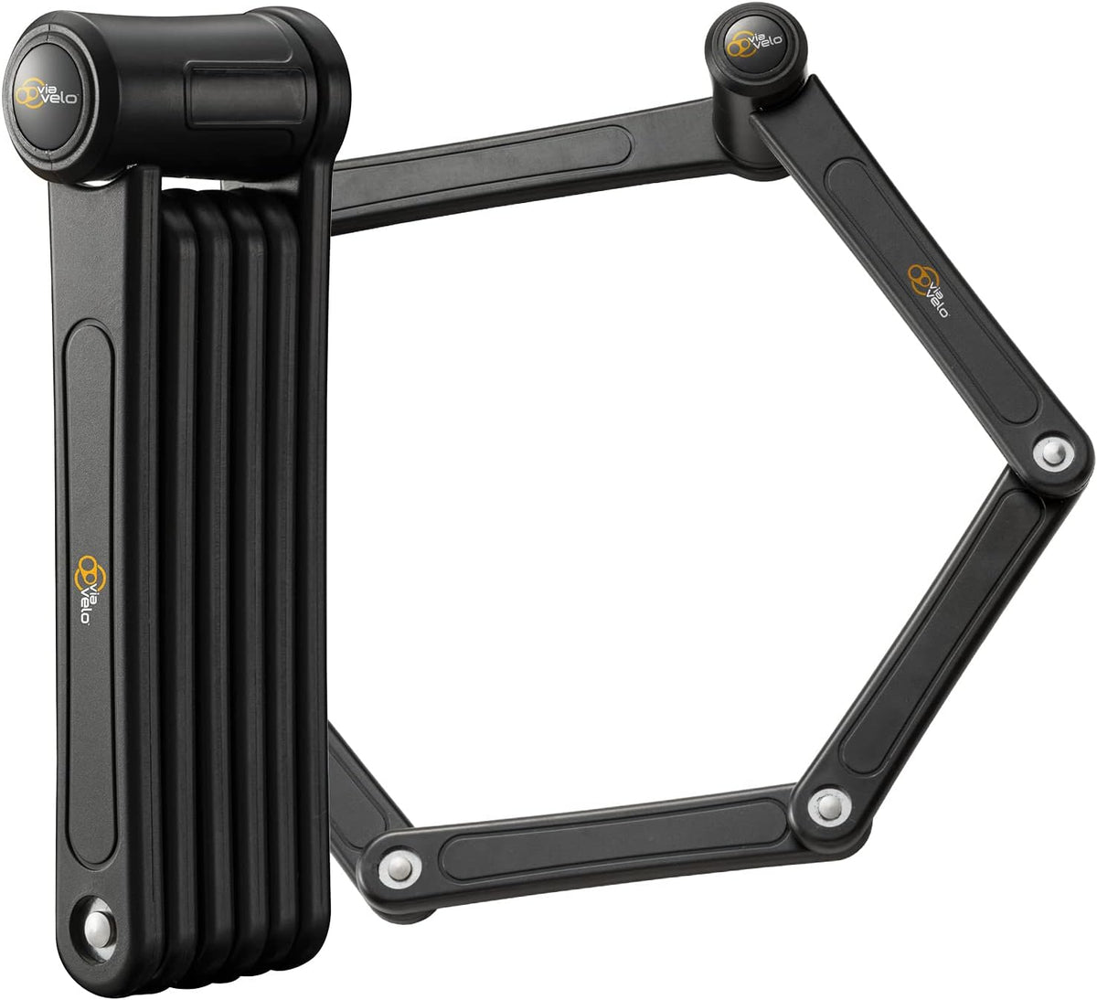 Folding Bike Lock Heavy Duty Hardened Steel with Mounting Case and Two Keys U53832