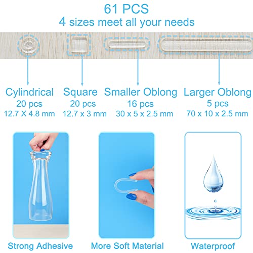 122 PCS Clear Self-Adhesive Rubber Bumper Pads E387126