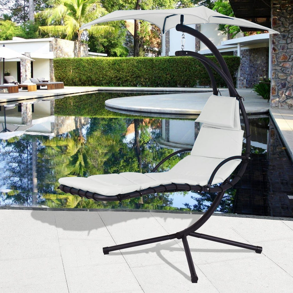 Khaki Outdoor Hanging Lounge Chair Replacement Cushion Cover W53682