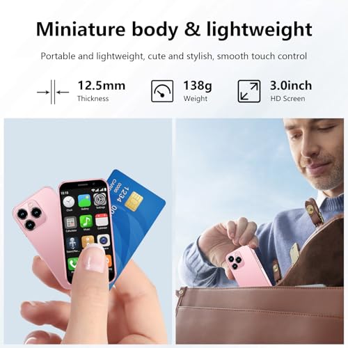 Black 3.0'' Touch Screen Mini Smartphone 2000mAh Dual SIM Quad Core 2GB+16GB G313