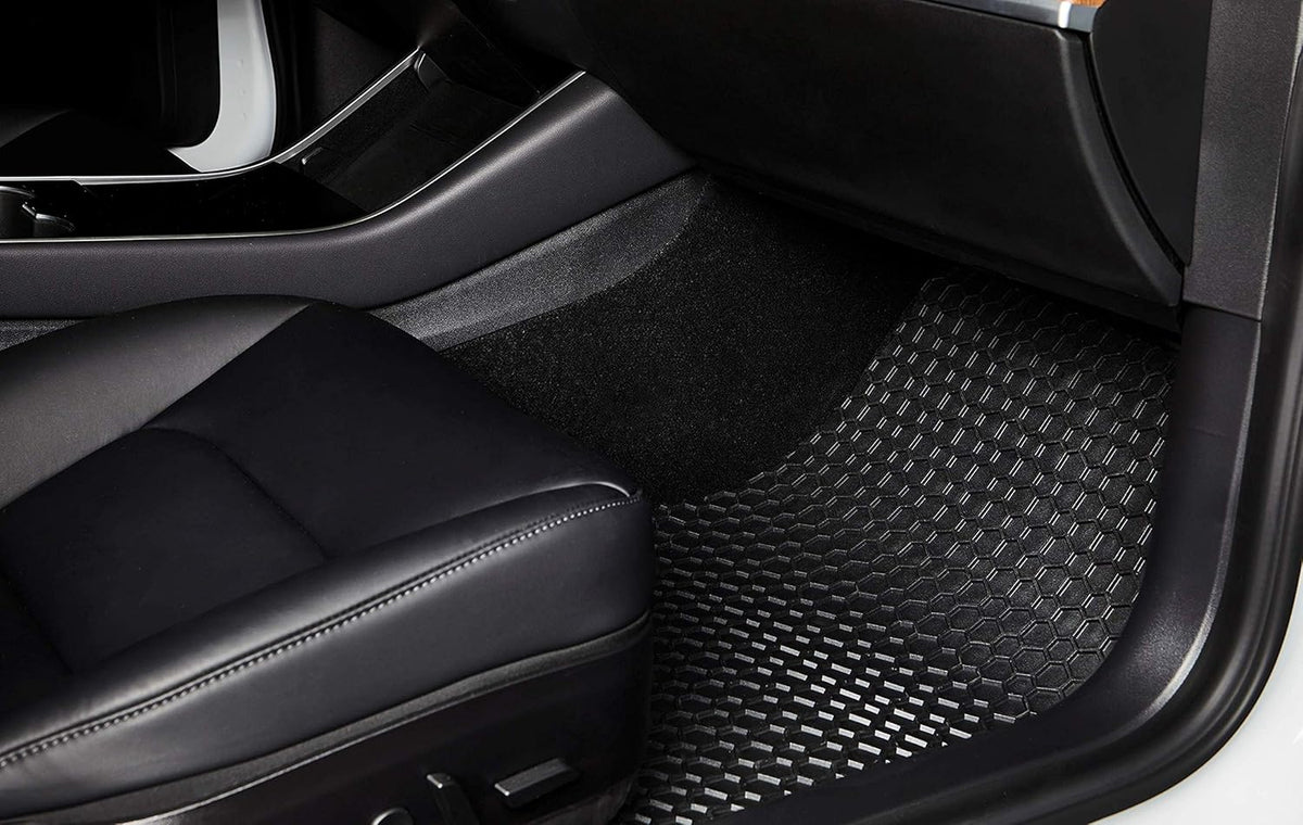 All Weather Heavy Duty Black Rubber Cargo Trunk Mats X441970