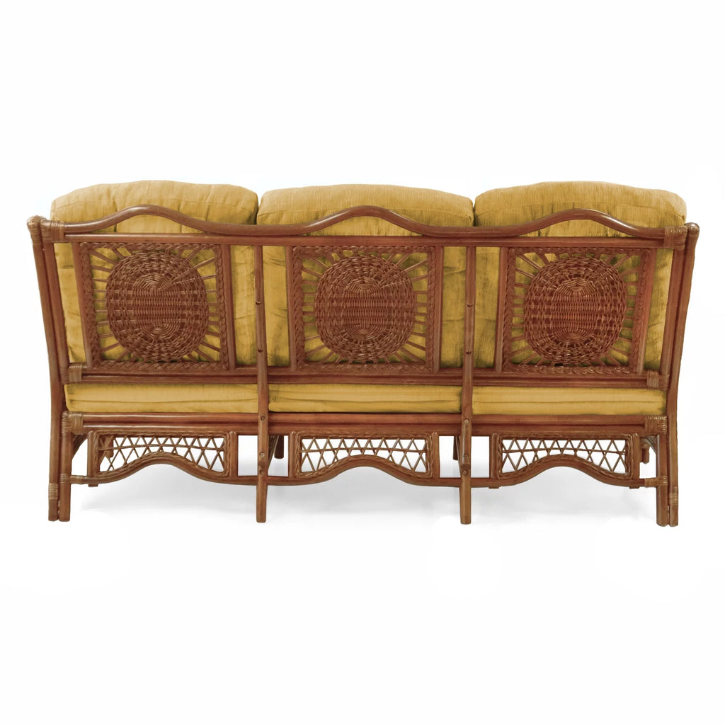Three-Seater Sofa with Light Brown Cushions T548