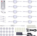 LED Dimmable Under Cabinet Lighting Kit, 10 Pack Linkable Puck Lights with Remote Control U11887