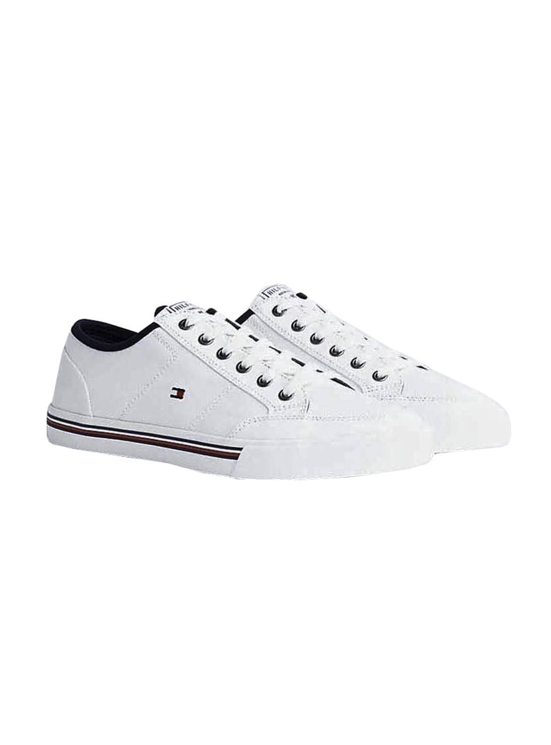 White Canvas Trainers V475