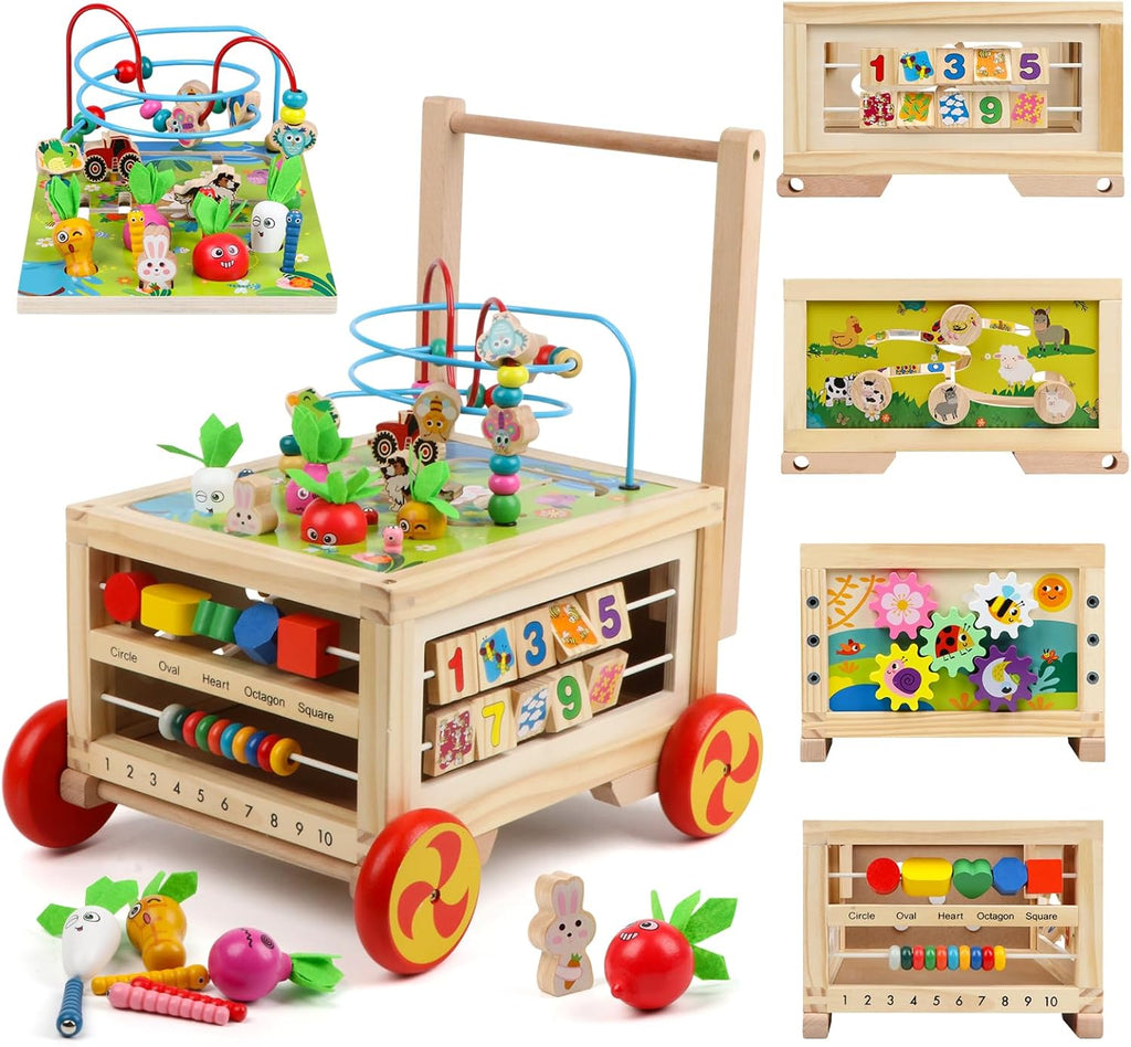Wooden Activity Cube 7-in-1 Montessori Educational Toy C417
