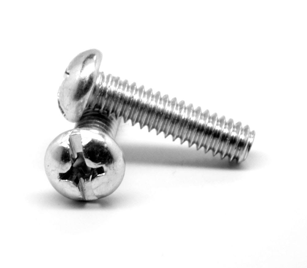 #4-40 x 3/4 Coarse Thread Machine Screw Pan Head Zinc Plated W997