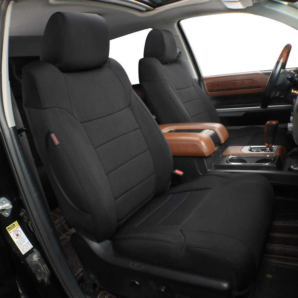 Custom Fit Full Set Car Seat Covers Leatherette Black Gray J8662
