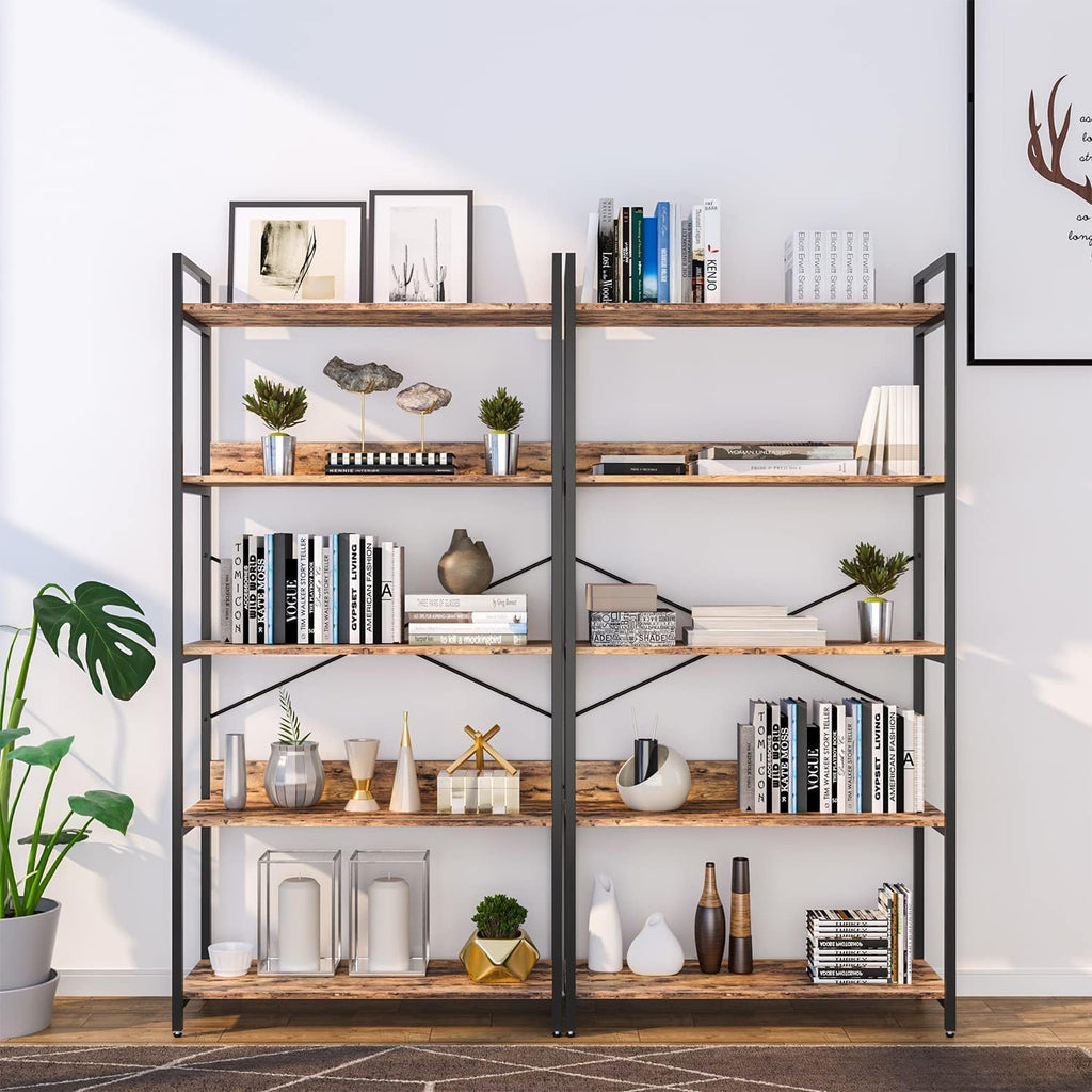 4 Tier Wood and Metal Bookshelf J521078