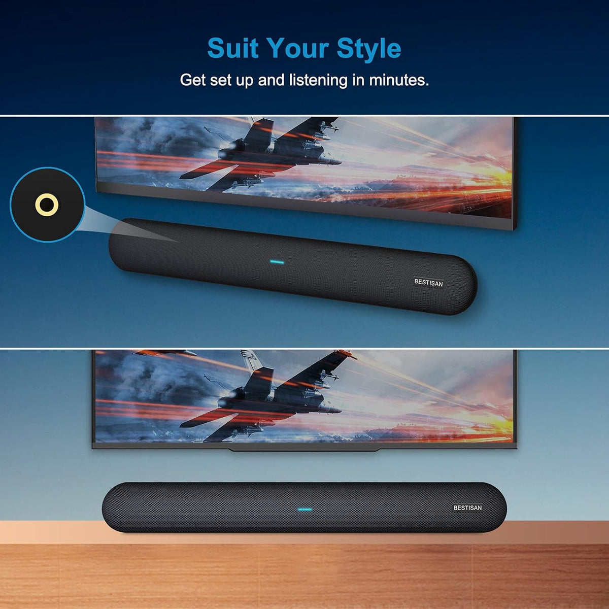 Wired and Wireless Bluetooth Sound Bar S188163