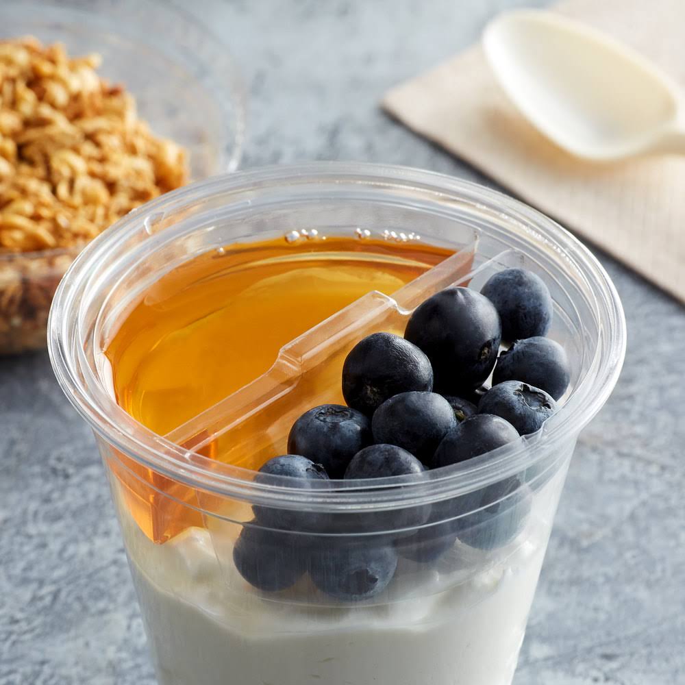4 oz Divided Clear Pet Wide Parfait Insert M81544