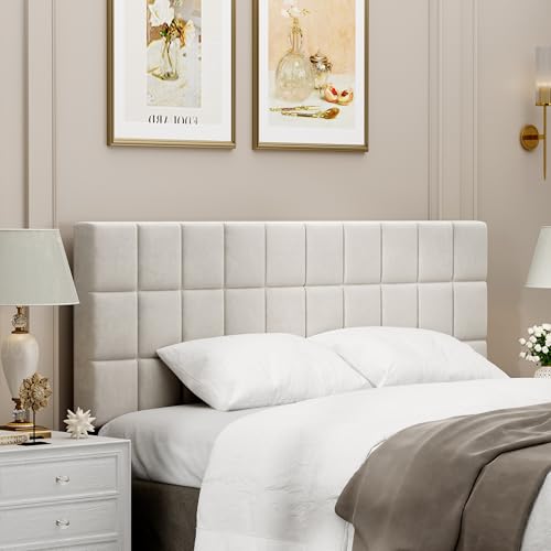 Velvet Upholstered Headboard for King Size Bed H180281