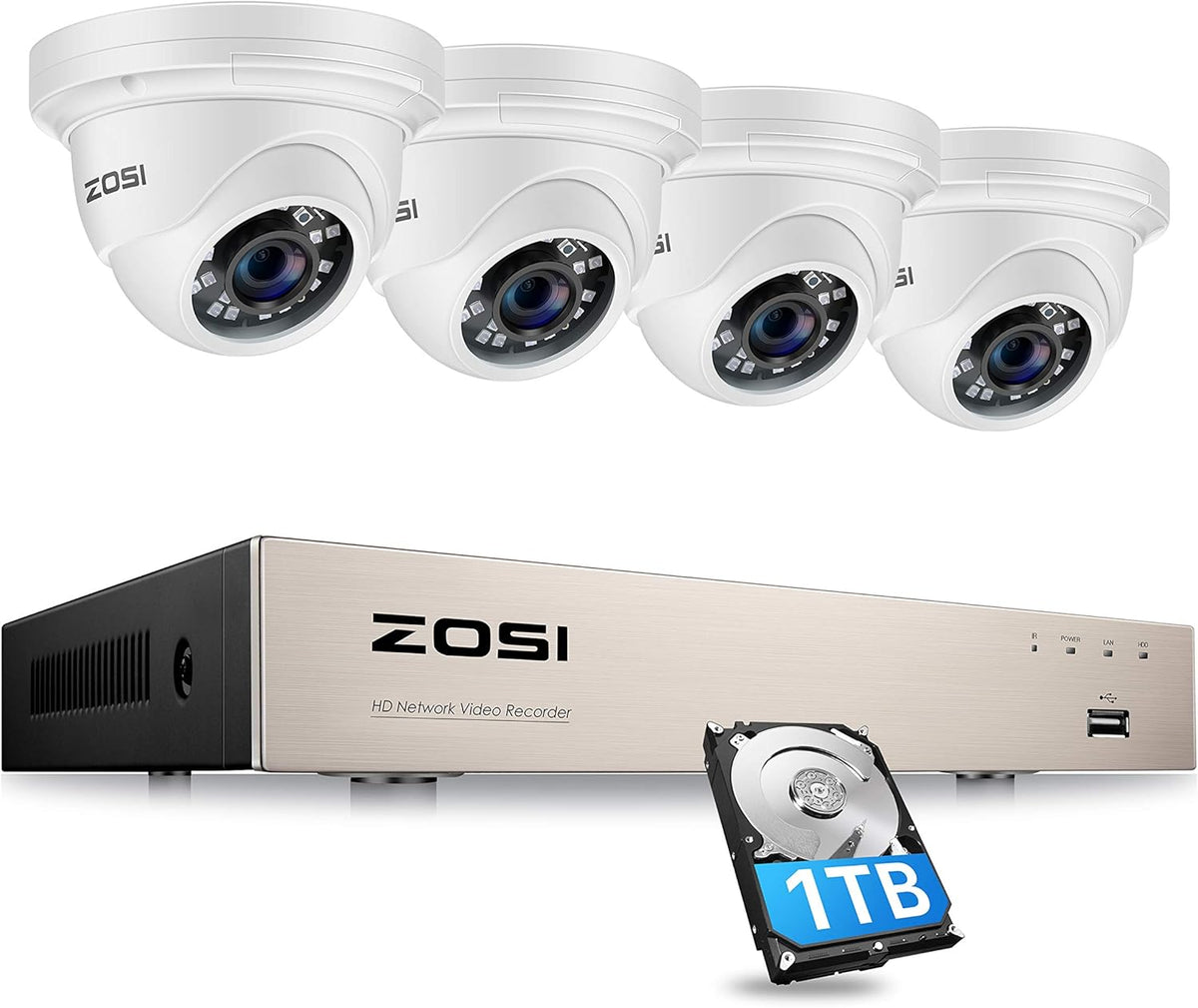 4K 16 Channel Security Camera System with 3TB Hard Drive and 12 x 5MP Cameras N6388