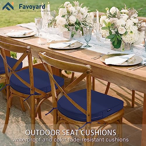 Outdoor Chair Cushions 19"x19"x2" Set of 4 Waterproof Seat Cushion with Removable Cover W264410