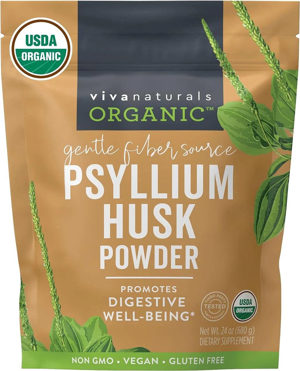 Organic Psyllium Husk Powder (1.5 lbs) N30862