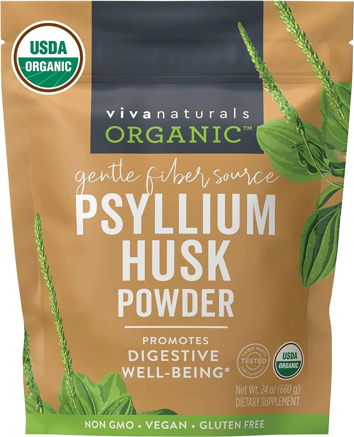 Organic Psyllium Husk Powder (1.5 lbs) N30862