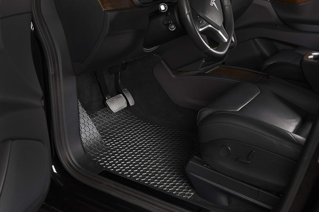 All Weather Heavy Duty Black Rubber Cargo Trunk Mats X441970