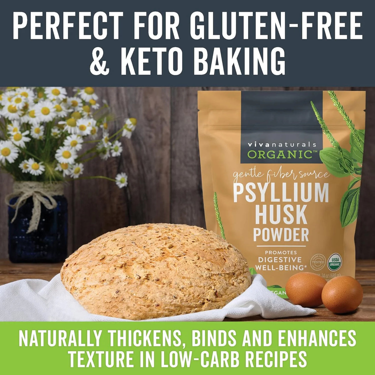 Organic Psyllium Husk Powder (1.5 lbs) N30862