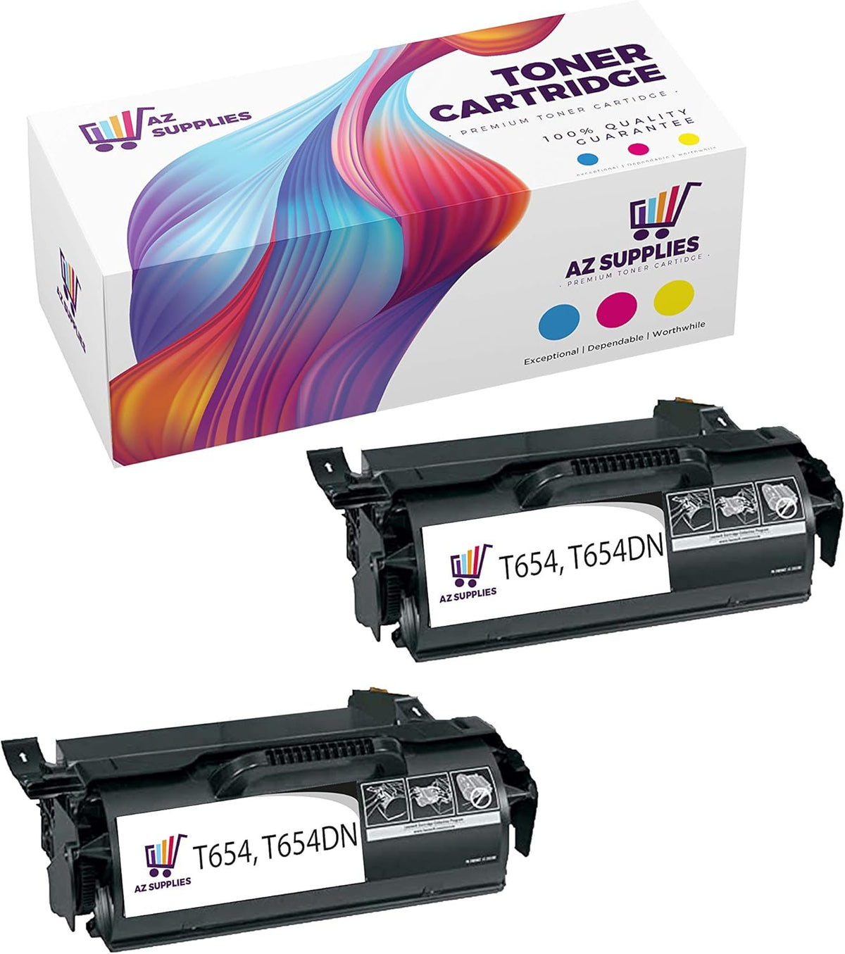 Compatible Black Toner Cartridge 2 Packs V182372