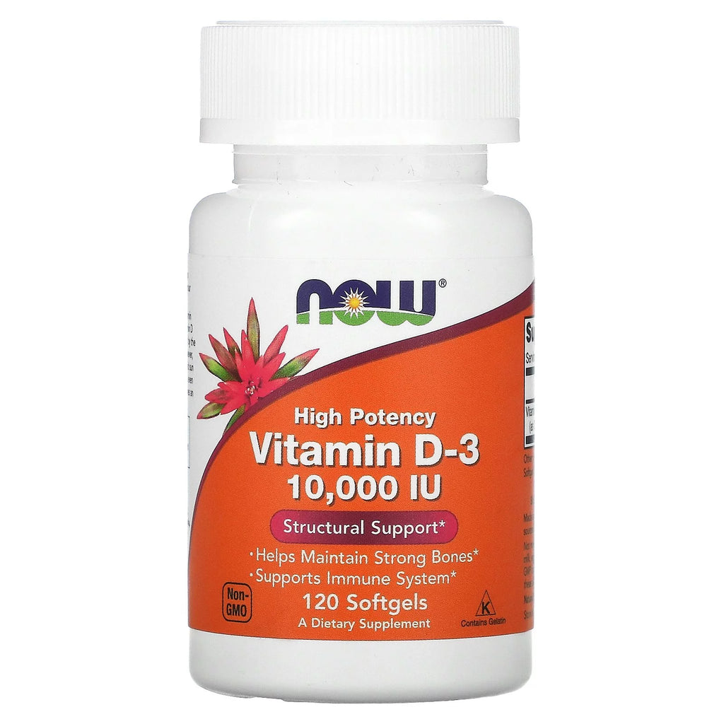 High Potency Vitamin D-3, 10,000 IU, 120 Softgels, 2 Pack L652034