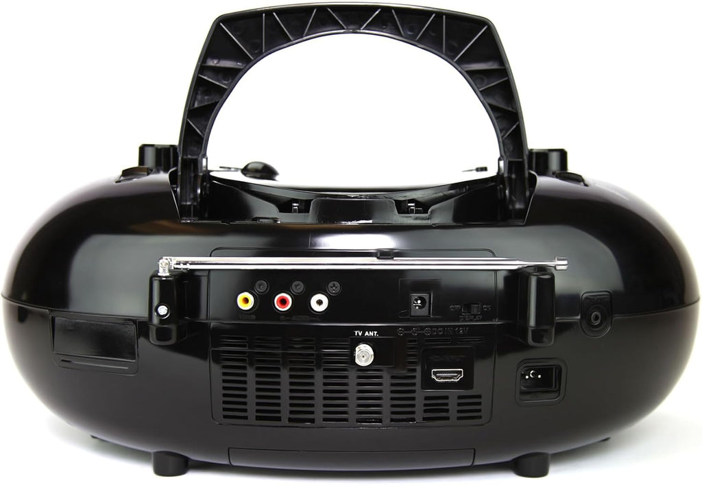 Black 7" Bluetooth DVD Boombox with AM/FM Radio L410123
