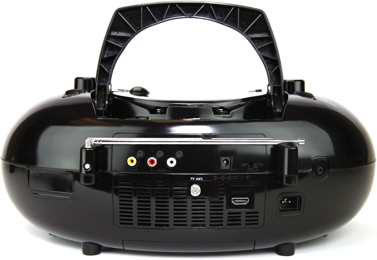 Black 7" Bluetooth DVD Boombox with AM/FM Radio L410123