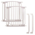 White Auto Close Security Gate Value Pack (Includes 2 Gates and 2 Extensions) C8696