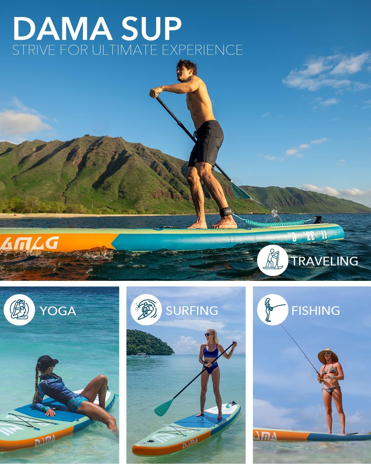 Inflatable Stand Up Paddle Board 11 ft F3506