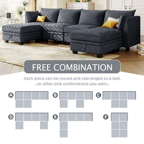 Beige Chenille 2 Piece L-Shape Modular Sectional Sofa I306