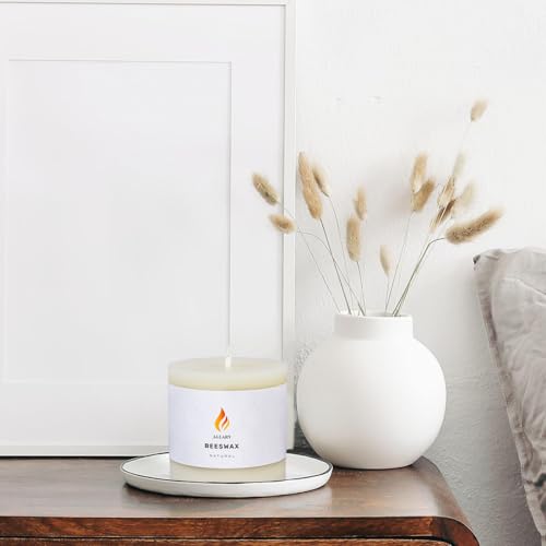 Pure Natural Beeswax Pillar Candle M5191