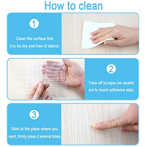 122 PCS Clear Self-Adhesive Rubber Bumper Pads E387126