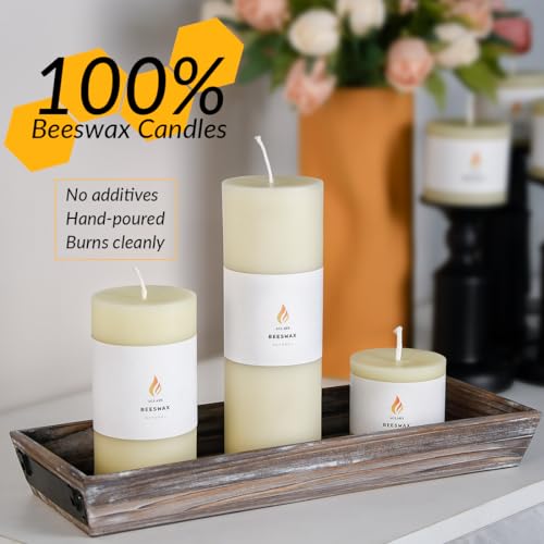 Pure Natural Beeswax Pillar Candle M5191