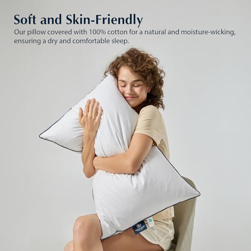King Size 2 Pack Feather and Down Pillows J2661