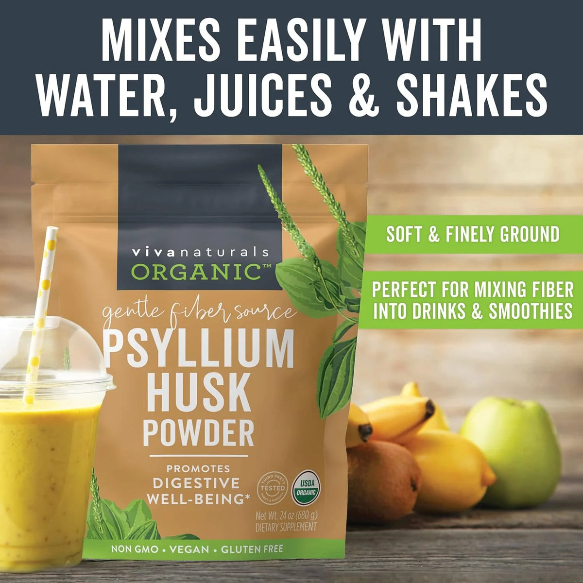 Organic Psyllium Husk Powder (1.5 lbs) N30862