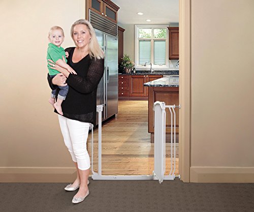 White Auto Close Security Gate Value Pack (Includes 2 Gates and 2 Extensions) C8696