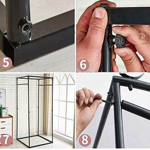 Movable Changing Room with Shading Fabric Cloth and Metal Frame (Grey, 85x85x200cm) D307383