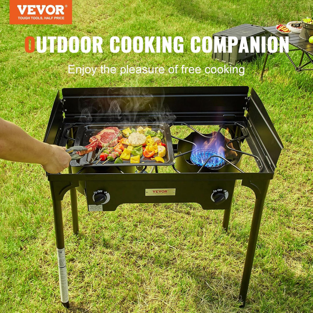 2 Burner Propane Stove with Windscreen X313