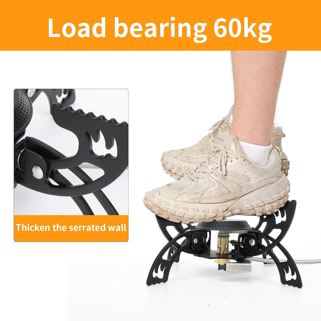 Portable Camping Stove with Adapter Wok Stand Q75110