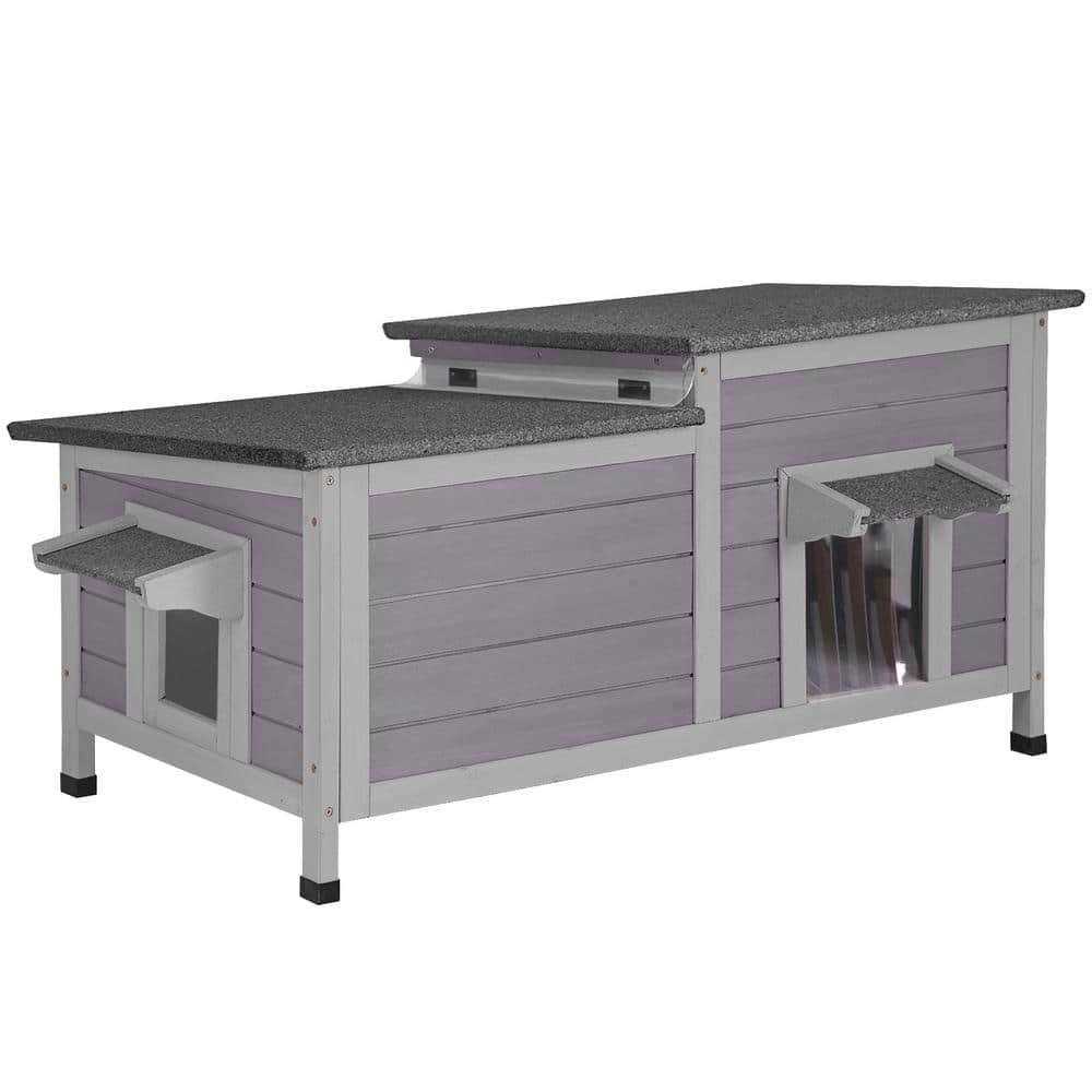 Feral Cat Shelter 2-Room Outdoor Cat House R567