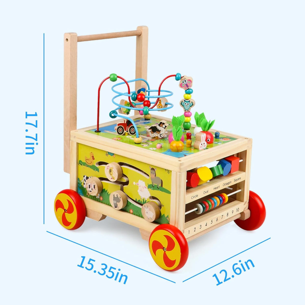 Wooden Activity Cube 7-in-1 Montessori Educational Toy C417